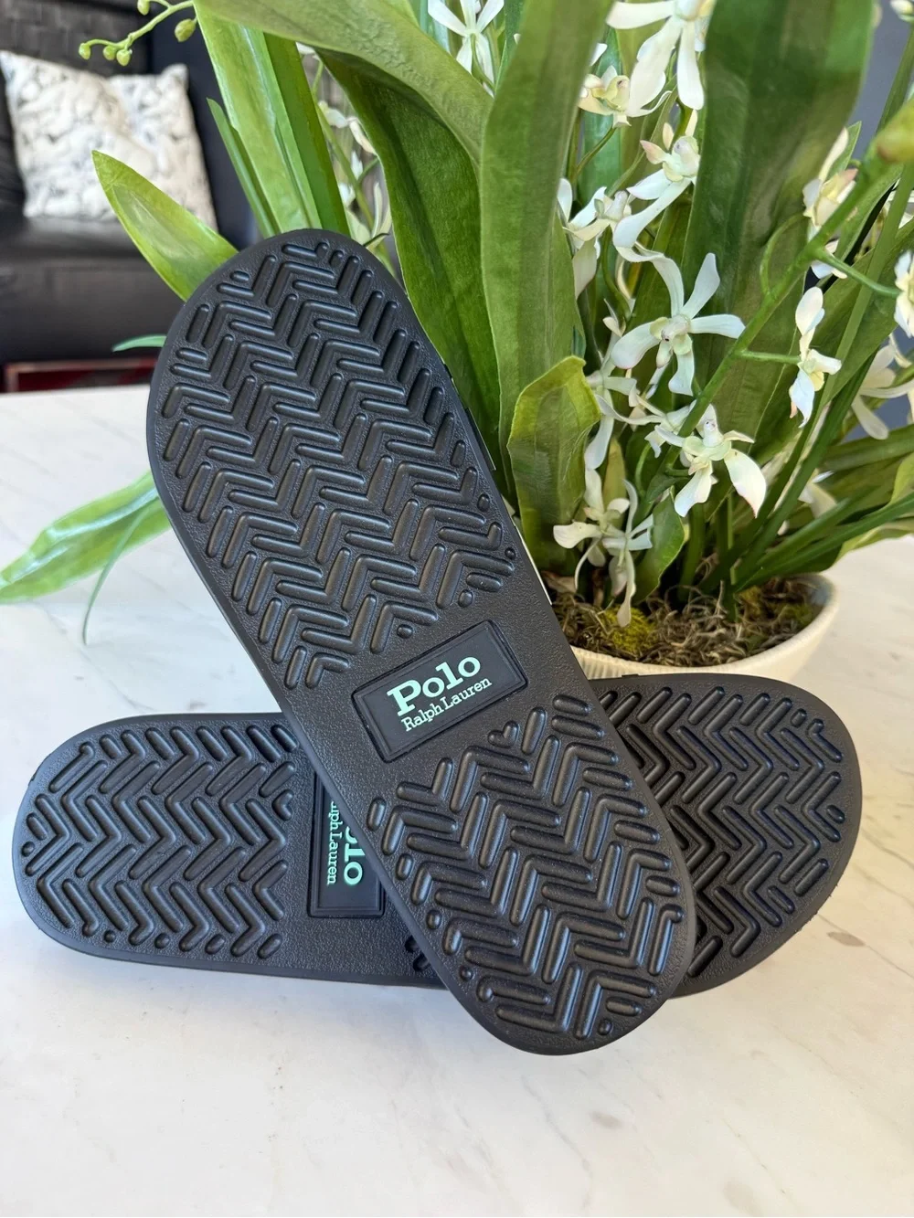 New POLO Logo Slide Men’s 11 Black/Mint